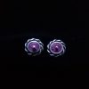 Aretes de plata hilo entorchado con spondylus lila