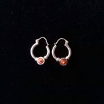 Aretes de plata spondylus naranja