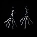 Aretes de plata placas onduladas