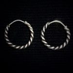 Argollas de plata Hilo entorchado
