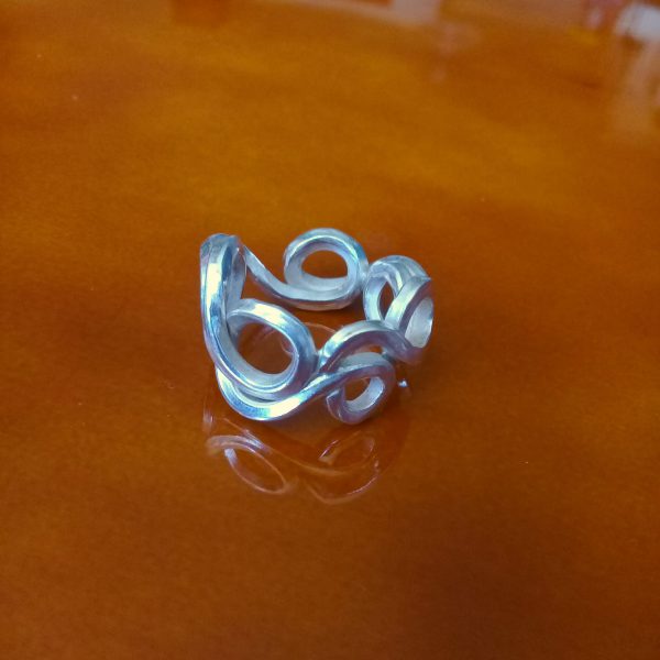 Anillo de plata hilos soldados