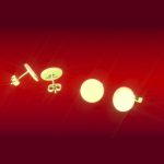 Aretes de oro redondos