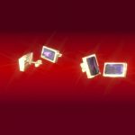 Aretes de Oro rectangulares con amatista
