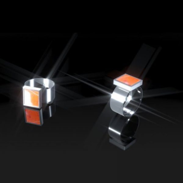 Anillo de Plata con spondylus naranja Anillo de Plata con spondylus naranja