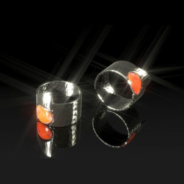 Anillo de Plata y spondylus rojo. Anillo de Plata y spondylus rojo.