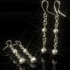 Aretes de Plata cadena y esferas