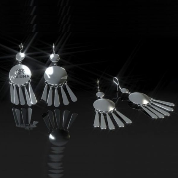 Aretes de Plata embutidos