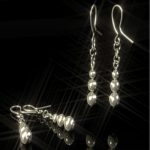 Aretes de Plata con argollas y esferas