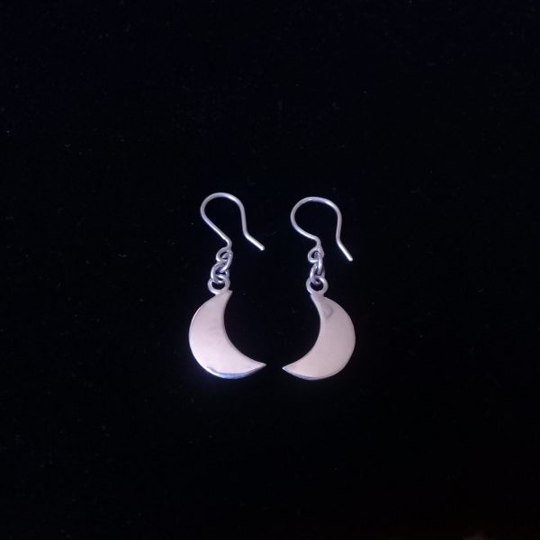 Aretes de Plata media Luna