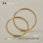 "Gebel" Aros simples en Oro 18K