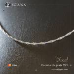 "Focal" Cadena de plata 925
