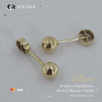 “Lollypop” Aretes ortopédicos de oro amarillo 18k para bebé