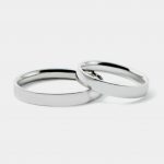 “Amour” Aros de alianza de plata 999
