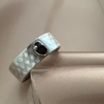 “Equilibrio” Anillo de plata 999 y amatista