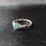 "Norte" Anillo de plata 999 y turquesa celeste