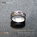 "Transmutación Natural" Anillo de plata 999 y rubí