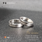 “Por siempre” Anillos de alianza en oro blanco 18k