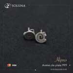 "Hipno" Aretes de plata 999 en espiral